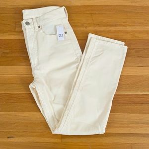 GAP Cream Cigarette High Rise Jeans